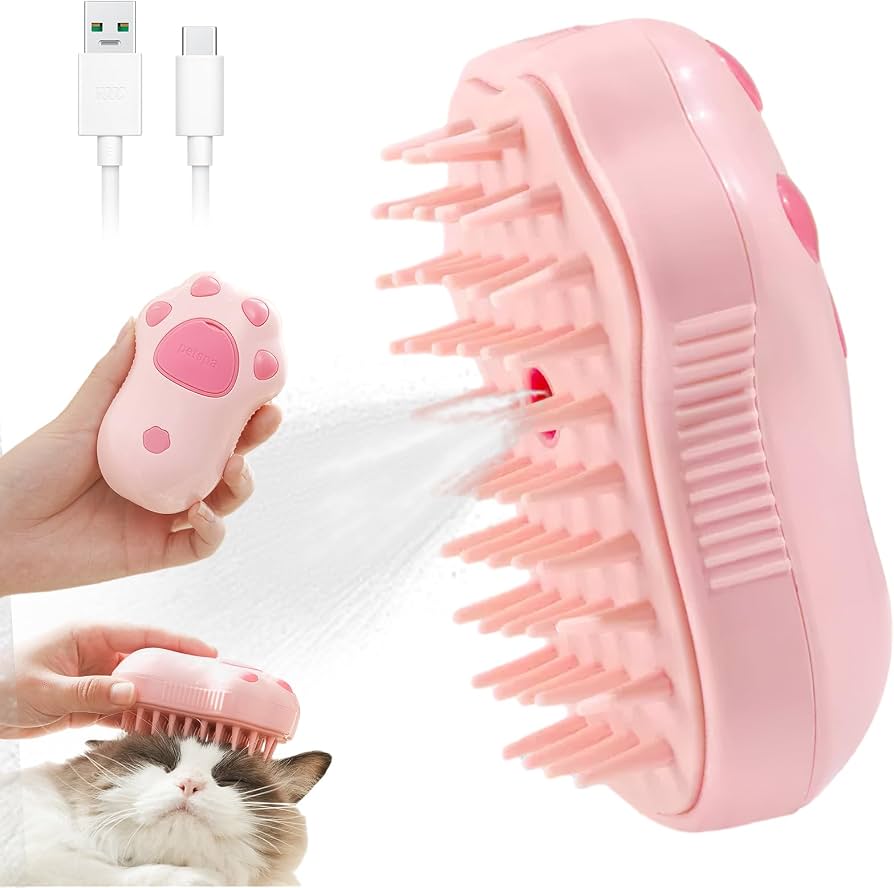 Cepillo a Vapor Recargable PetSpa para Perros y Gatos 10.2 × 7.1 cm